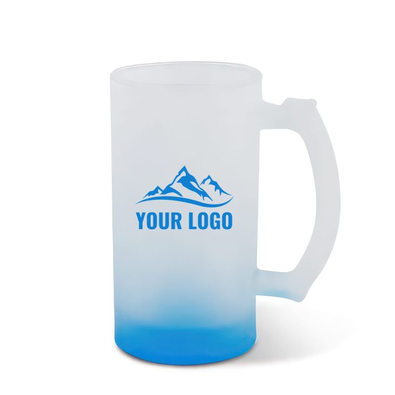 Promotional 16oz Frosted Mug Promotional 16oz Frosted Mug Blue